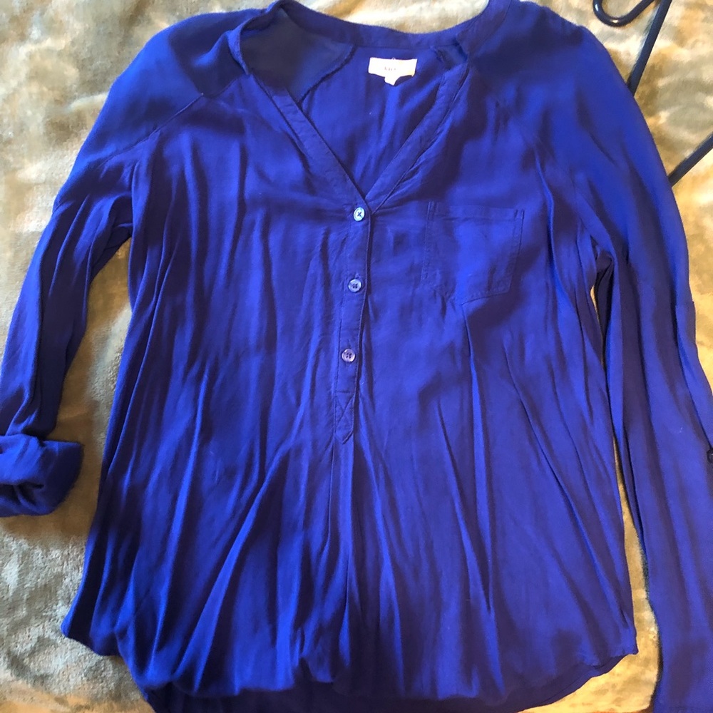 Royal blue cotton shirt